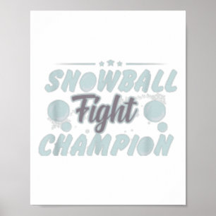 Poster Champion du combat de snowball - Fun Christmas _1