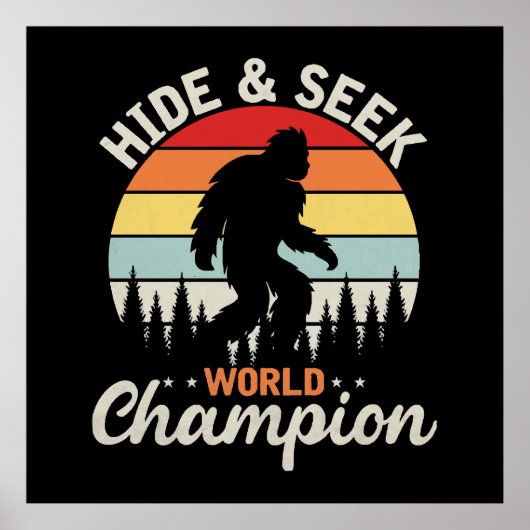 Poster Champion du Monde de Cache-Cache de Bigfoot (Devant)