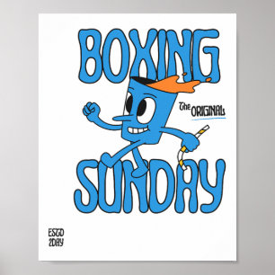 Poster Champion poids lourd coup de grâce du dimanche de