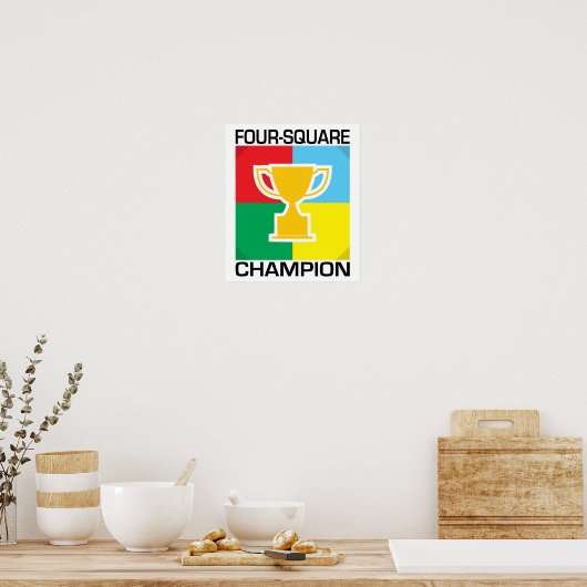 Poster Champion quatre Carrés (Cuisine)