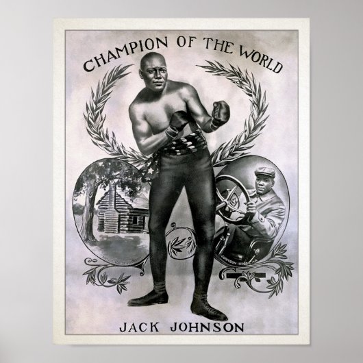Poster Champion vintage Jack Johnson (Devant)