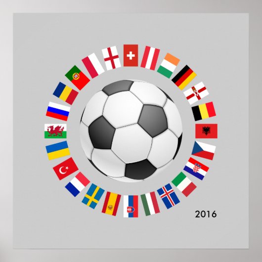 Poster Championnat d'Europe de football 2016 (Devant)