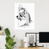 Poster Championne du Longcoat Chihuahua (Bureau à domicile)