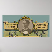 Poster Champions du club de baseball Baltimore 1894-95 (Devant)