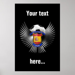 Poster Champions du football de l'Espagne