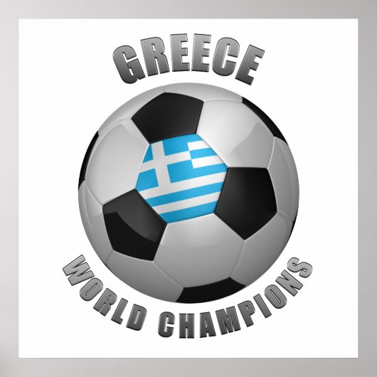POSTER CHAMPIONS DU FOOTBALL GRÈCE (Devant)