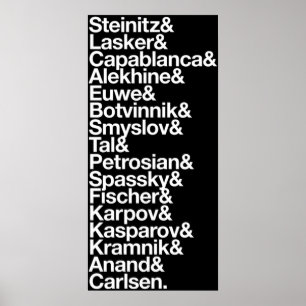 Poster Champions du monde des échecs