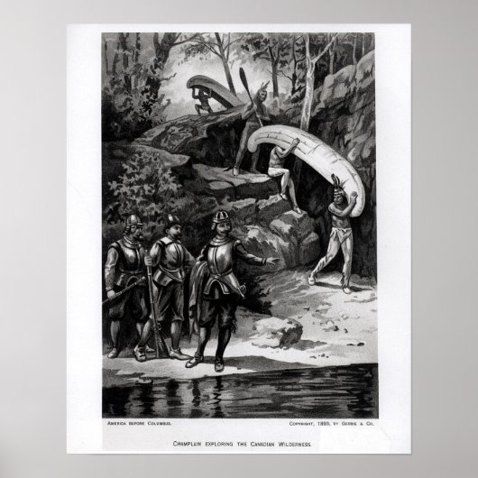 Poster Champlain Exploration de la nature sauvage canadie (Devant)