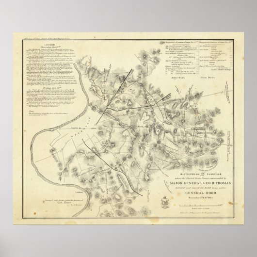 Poster Champs de bataille devant Nashville (Devant)
