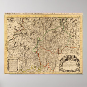 Poster Champs de bataille et routes français