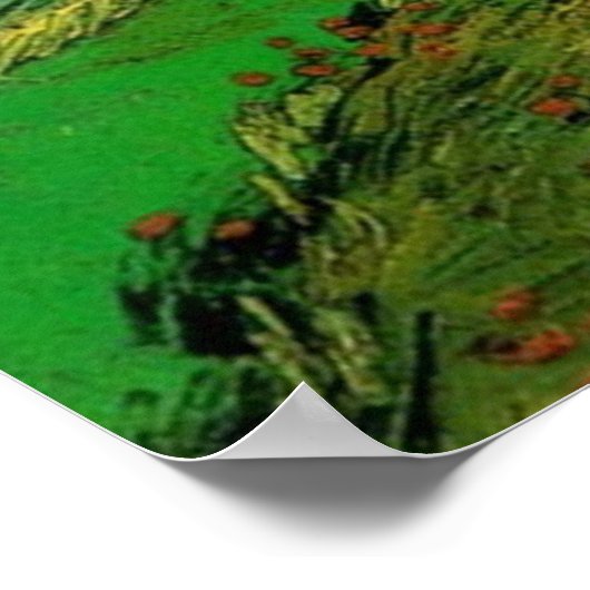 Poster Champs de blé à Auvers Under Cloué Sky, Vincent (Coin)