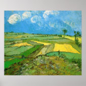Poster Champs de blé de Van Gogh à Auvers sous un ciel nu (Devant)