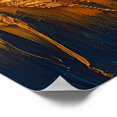 Poster Champs de blé d'or au coucher du soleil, peinture (Coin)