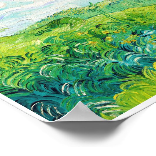 Poster Champs de blé vert, Van Gogh (Coin)