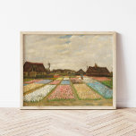 Poster Champs de bulles | Vincent Van Gogh<br><div class="desc">Bulb Fields (1883) ou Flower Beds in Holland par l'artiste post-impressionniste néerlandais Vincent Van Gogh. L'oeuvre originale est une huile sur toile. Il s'agit de l'une des premières peintures paysagères de Van Gogh représentant une vue panoramique des champs de tulipes en fleurs. Utilisez les outils de conception pour ajouter du...</div>