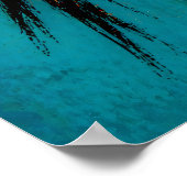 Poster Champs de couleur de l'oiseau de rivage expression (Coin)