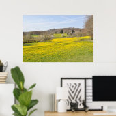Poster Champs de Dandelion (Bureau à domicile)