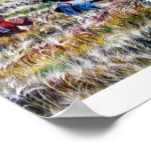 Poster Champs de l'affiche de peinture or (Coin)