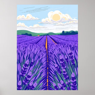 Poster Champs de Lavande