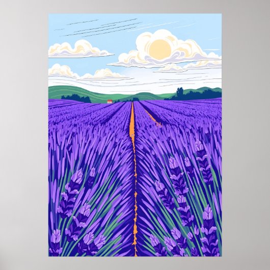 Poster Champs de Lavande (Devant)