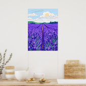 Poster Champs de Lavande (Cuisine)