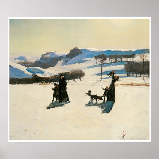 Poster Champs de neige, 1909 Rockwell Kent (Devant)