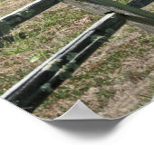 Poster Champs de raisins de vignoble rustique (Coin)