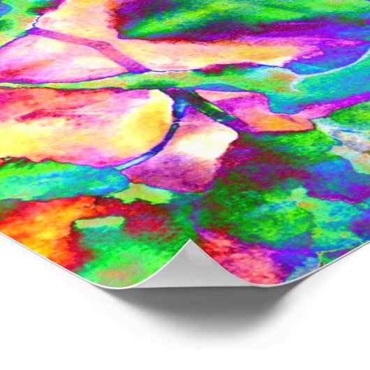 Poster Champs de tournesol bleu pour toujours, fleurs abs (Coin)