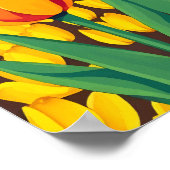Poster Champs de tulipe hollandais en fleurs (Coin)