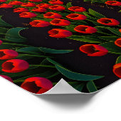 Poster Champs de tulipes colorés (Coin)
