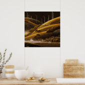 Poster Champs de vent et de lumière (Cuisine)