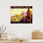 Poster Champs de village de Cruden Bay, Ecosse, voyage vi (Cuisine)