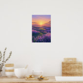 Poster Champs de violet et d'or (Cuisine)