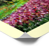 POSTER CHAMPS D'IRIS PURPLE DANS LE PAYSAGE VERT TUSCANS (Coin)