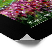 POSTER CHAMPS D'IRIS VIOLETS DANS UN PAYSAGE VERT DE TOSC (Coin)