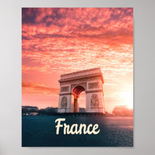 Poster Champs-Élysées France Paris