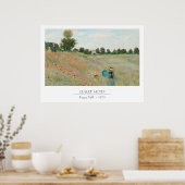 Poster Champs Monet Poppie (Cuisine)