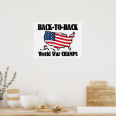 Poster Champs WW Back-To-Back, États-Unis (Cuisine)