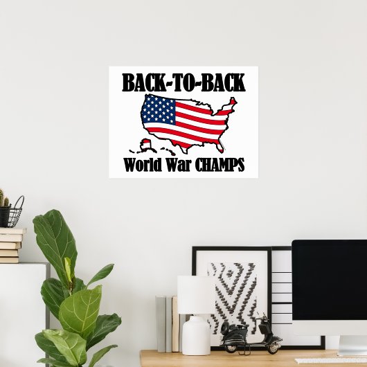 Poster Champs WW Back-To-Back, États-Unis (Bureau à domicile)
