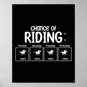 Poster Chance D'Équitation Drôle