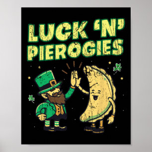 Poster Chance N Pierogies Drôle Polonais Irlandais St Pat
