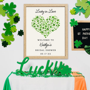 Poster Chanceux en amour Fête de la Saint-Patrick Enterre