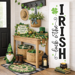 Poster Chanceux Irlandais Enseigne Shamrock Verticale