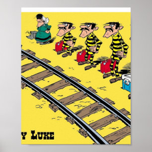 Poster chanceux luke daltons anime tv film jaune enfant e