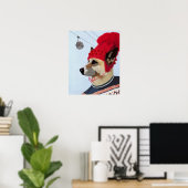 Poster Chandail de chien en ski (Bureau à domicile)