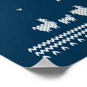 Poster Chandail de Noël moche Bleu chrétien religieux (Coin)