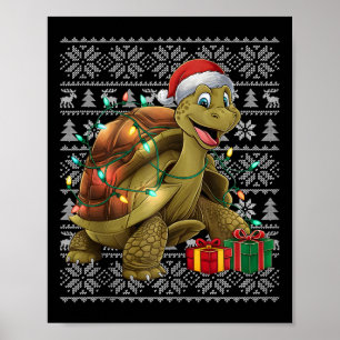 Poster Chandail de Noël Style Vilain Père Noël Giant Tort