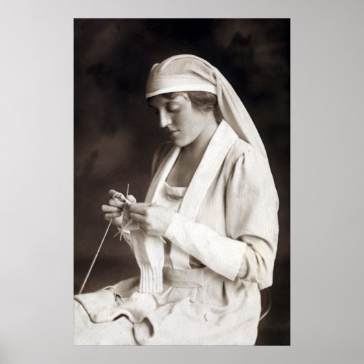 Poster Chandail de tricot de soins infirmiers WWI (Devant)