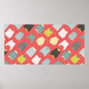 Poster Chandails multicolores, douillets, automne chaud h