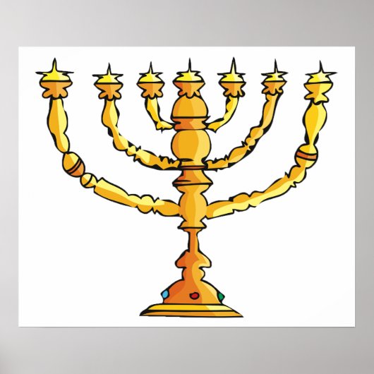Poster Chandelier de la Menorah (Devant)
